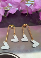 Aretes corazon blanco